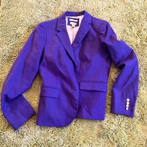 J.Crew Schoolboy Blazer royal purple women's size 6